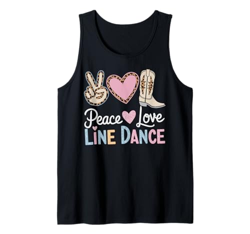 Peace Love Line Dance Country Line Dancing Tank Top