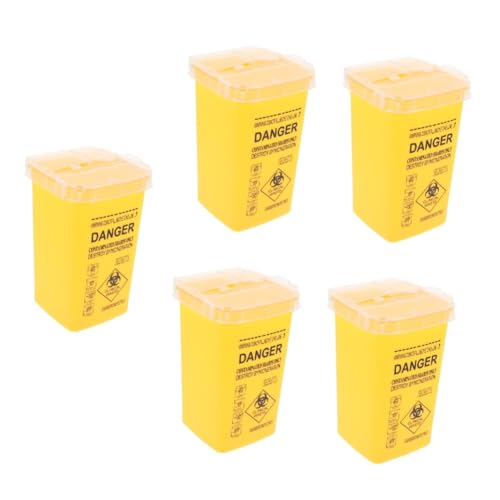 VALICLUD 5er Pack Gelbe Nadelentsorgungsbehälter