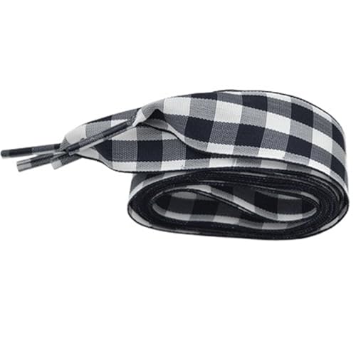 IRGVJIFR Cordones para Zapatos Cordones de rejilla de 2,5 cm de ancho, coloridos y modernos, for entrenamiento, informales, deportivos, de cuero.(Color-08)