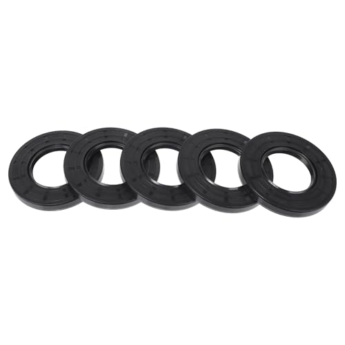 RATCHROLL Universal Oil Seal TC Double Lip W Steel Spring Seal Ring Rotary Shaft Seal 45x85x10mm High Pressure NBR Rubber Black 5 Pcs