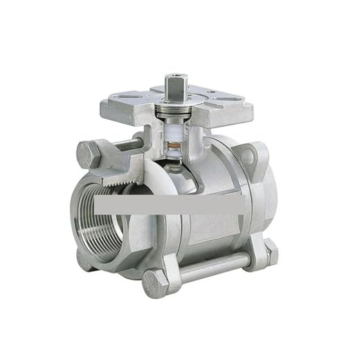 Válvula de bola de acero inoxidable 3PC con rosca hembra BSP de 1/4" y plataforma DN8 3