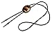 Moranse Bolo Tie with Natural Tiger Eye Stone Celtic Style Genuine and Cowhide Rope(Tiger Eyes 1 Style)