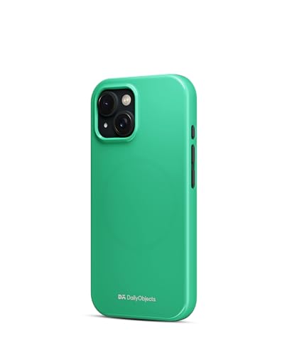 Image of DailyObjects Polycarbonate Enamel Bumper Magsafe Case for iPhone 14 Compatible with Mag-Safe Wireless Charging | Mint Hybrid Magnetic Back Cover