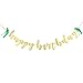 Gold Glitter Happy Birthday Banner Golf Banner Birthday Celebration Party Decoration Supplies