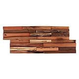 Stone Ten Teak 3D Wall Panels - Wood Planks - Teak Accent Wall Panels - Wall Paneling - Backsplash Shiplap Boards (12, Reclaimed)