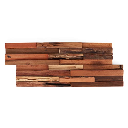 Teak 3D Wall Panels - Teak Wood Planks - Boho Wood Panels for Wal...
