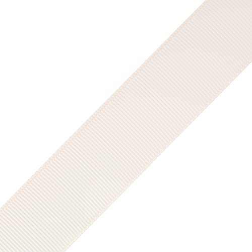 Fondersy 25mm X 91M Solid Grosgrain Ribbon for Gift Wrapping Parties, Wedding Decoration, Crafts Sewing(Ivory) - Image 2