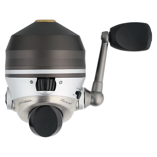 Pflueger Trion Spincast Fishing Reel, Size 10, Aluminum Front Cone, Pre-spooled with Premium Monofilament