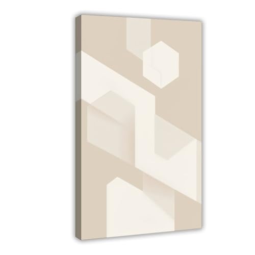 Poster abstrait beige Mnyuein pour habiller vos murs vides avec élégance
