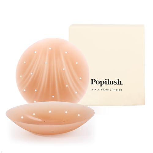 Image of Popilush Nipple Covers for Women Sticky Bra Silicone Adhesive - Breathable Invisible Reusable for Wedding, Backless Dresses
