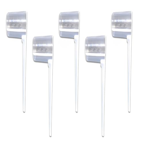 5 PCS Protein Scoop, 5g Scoop, Durable Measuring Dose Scoop, Reusable Protein Powder Scoop for Liquids Powders Kitchen Cooking Tool Home Catering Healthcare Fitness