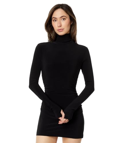 Norma Kamali Women's Long Sleeve Turtleneck Pickleball Dress