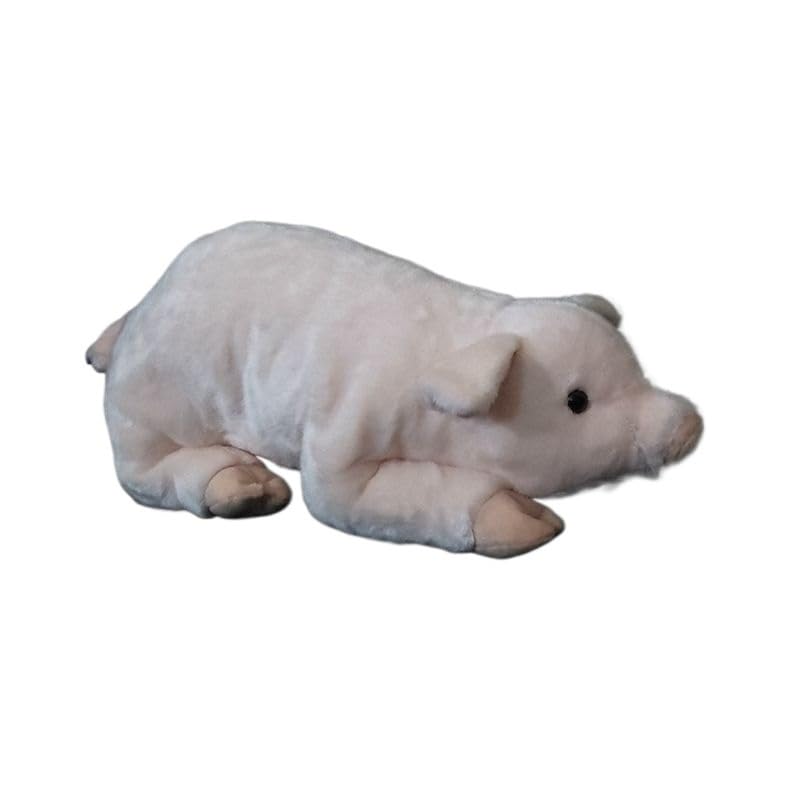 Doudou cochon réaliste en peluche rose avec finitions haut de gamme pour adulte et enfant