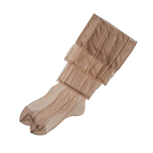 Image of TVRtyle Women's Multicolor Vintage 10D Thigh High See Through Non-stretch RHT Silk Stocking 928M