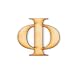 Official Greek Wooden Letters, 2" Single Layer - Two Pack (PHI)