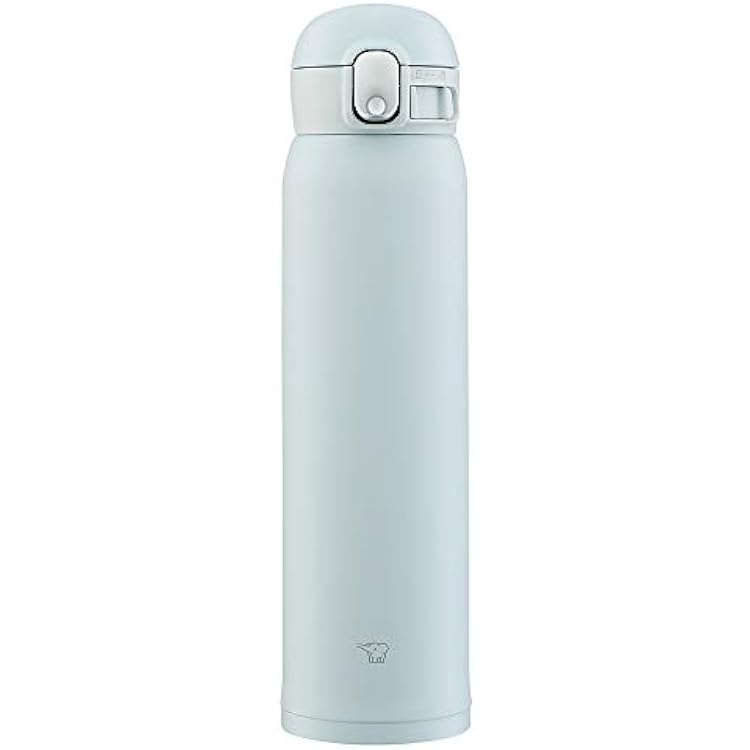 Zojirushi SM-WA60-HL One-Touch Stainless Steel Mug, Seamless, 2.3 Gal 0.60 L, Ice Gray