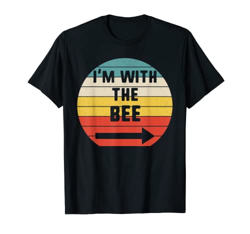 Disfraz de pareja de Halloween con abeja, diseño vintage Camiseta