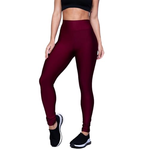Calça Legging Fitness Feminino Academia Suplex Donna Martins (BR, Alfa, GG, Regular, Regular, Vermel