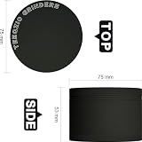 TEEQZIO Grinder Duży Młynek Ø 75mm, Stop Aluminium 4-częściowy do Przypraw i Ziół z Skrobakiem i Szczotką (Czarny & Złoty)
