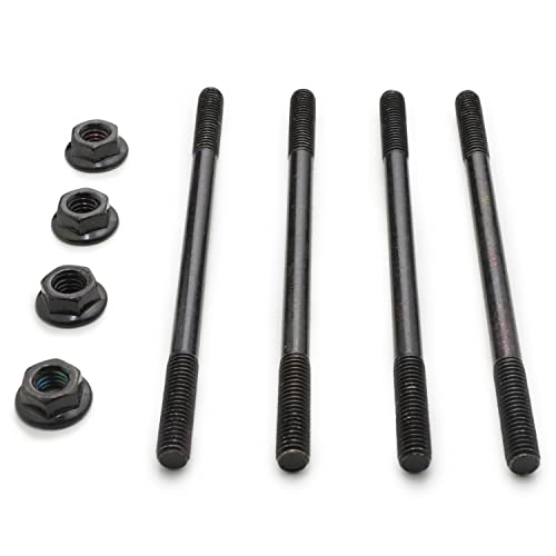 Easyboost 4 Zylinderstehbolzen Set M6 x 106mm für Piaggio AC/LC 50ccm Typhoon NRG Zip Runner und Minarelli Stehend MBK Booster Yamaha Bw’s Stunt