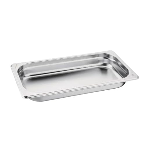 Vogue GM311 acero inoxidable 1/3 Gastronorm Pan, 40 mm