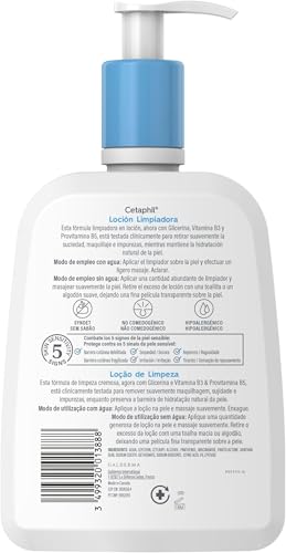 CETAPHIL Loción Limpiadora Facial 473ml, piel sensible, normal y seca, hidrata mientras limpia, gel limpiador facial sin perfume, no comedogénica - imagen 2