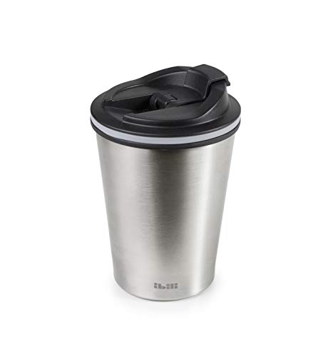 IBILI Thermos Flask, Satin, 280 ml, Stainless Steel, Double Wall, Reusable, Coffee Cup, Silver, 0.28 Liter - Image 2