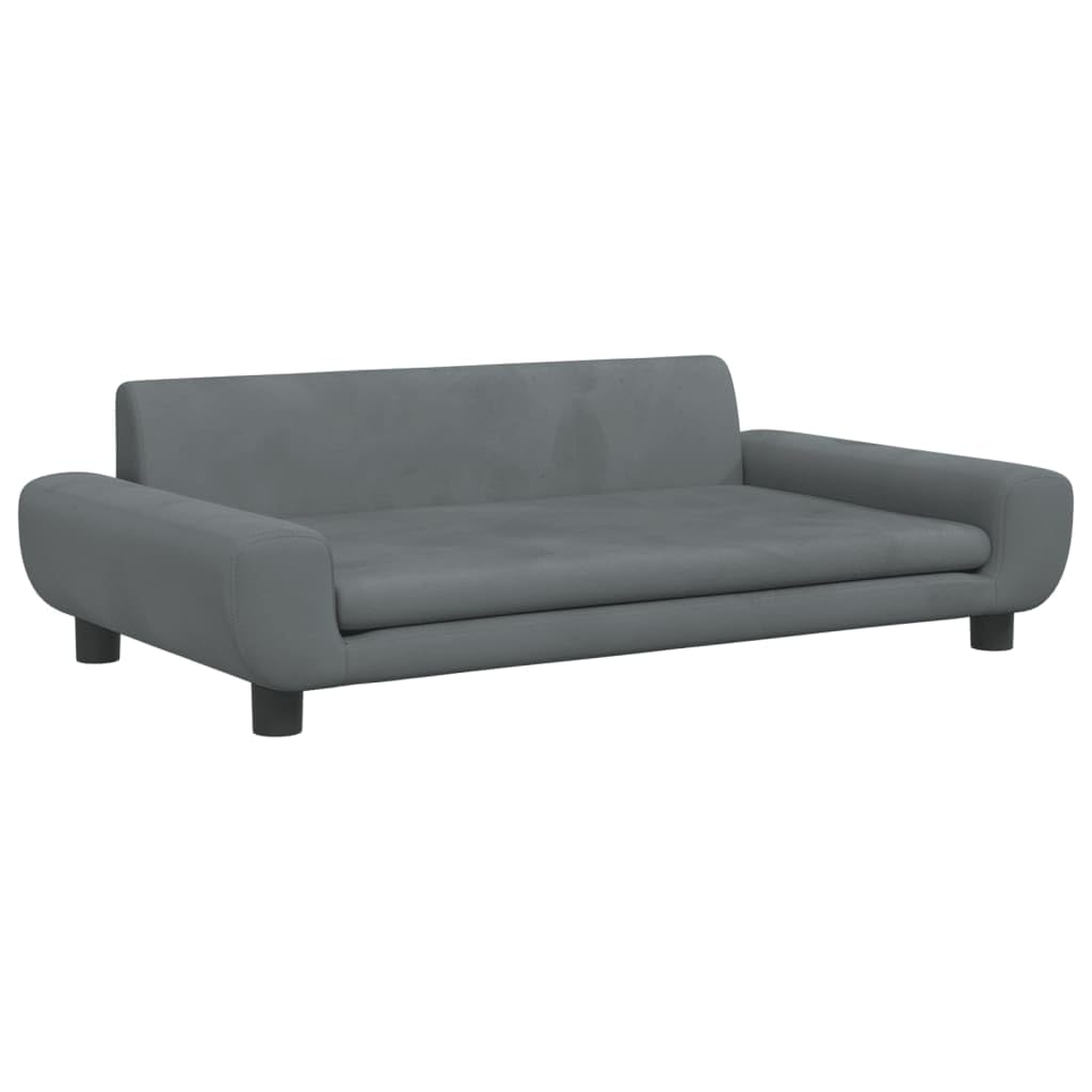 Homgoday Canapé Enfant Gris Foncé 100 x 54 x 33 cm Velours Canapé-Lit Canapé Salon Canapé Jardin Canapé Jardin Salon Terrasse Décor Extérieur
