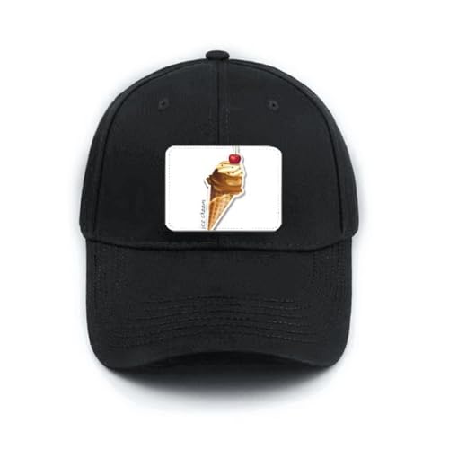 Casquette de baseball réglable classique couleur noire Cherry Chote Sweet Ice pour homme et femme