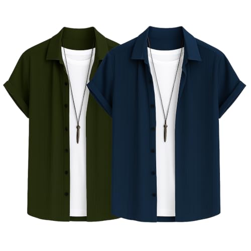 Image of Lymio Stylish Casual Regular Fit Shirt for Men|| Men Regular Fit Shirt (Available in Combo Packs) (S-Kent-)