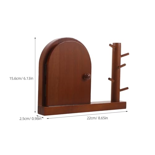 Cubierta de interruptor de madera maciza rústica protector enchufe retro 3