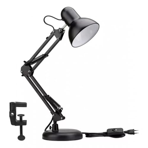 Luminária Mesa Articulada Tipo Pixar Preta - Ajustável 360° Garra