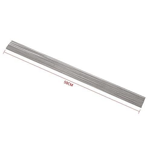 20 Stück 50cm Edelstahl Federdraht Hartdraht gerade 0,2-3mm Durchmesser für DIY Basteln Schmuckherstellung(2MM)