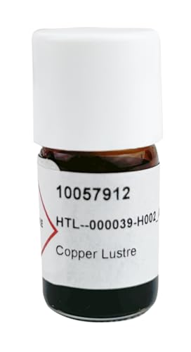 Colorobbia® Liquid Copper Lustre Overglaze for Kiln-Fired Ceramics - 2 gram Bottle - This Glaze MUST Be Kiln Fired