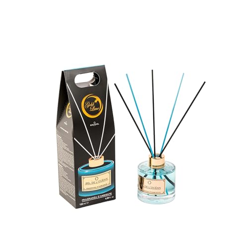 Ekuival |Profumatore d'Ambiente, Diffusore con Bastoncini, Fragranze Ispirate ai Grandi Profumi 120ml (Sel de l'Ocean)