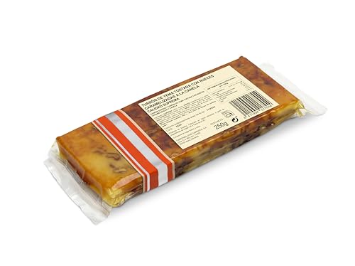 Castillo de Jijona Nougat geröstetes Eigelb mit karamellisierten Nüssen und Zimt - Mandel 30 % und kandiertes Eigelb - Einzigartiger und handwerklicher Geschmack - Höchste Qualität - Hergestellt in