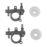 Kettensägenölersatz mit Schneckenantriebsgetriebe, Aluminiumlegierung Ölzufuhr für 25CC 38CC Kettensägenteile, kompatibel mit Modellen 2500 3800, Tragbares Reparaturset