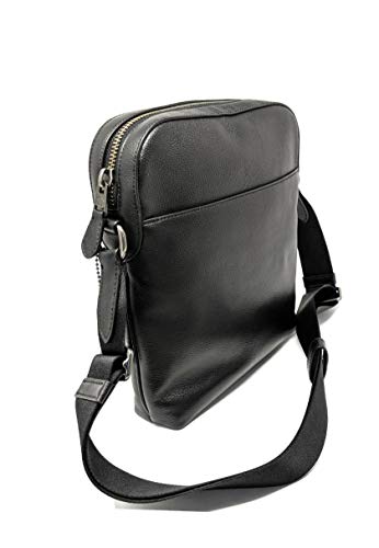Coach Houston Flight/Messenger Bag Smythe Leather (Black)
