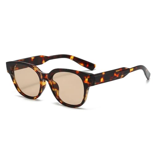 Lunettes de soleil rétro pour femmes léopard UV400 de style vintage