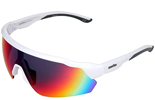 Foster Grant New Ironman Ironflex Men's IF 2006 Shield White Mirror Sunglasses2