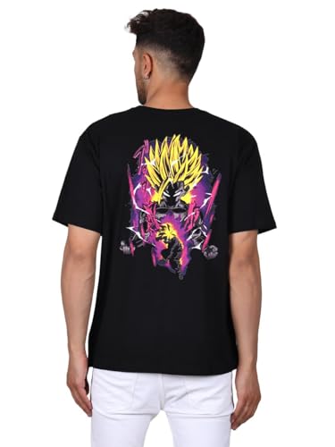 Image of Urban Ninja Men's Printed Round Neck Pure Cotton Black T-Shirt with Striking Graphic Print Detail for Streetwear Style and Casual Comfort