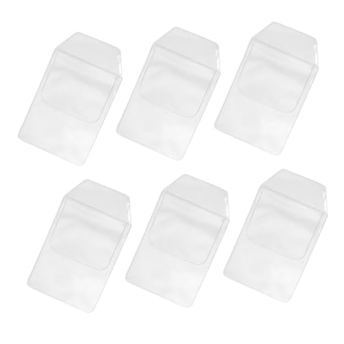 DIYEAH Clear Pvc Pocket Protector Pen Holder Set for Shirts Lab Coats Office School Hospital Supplies Organizer Pouch 6Pcs