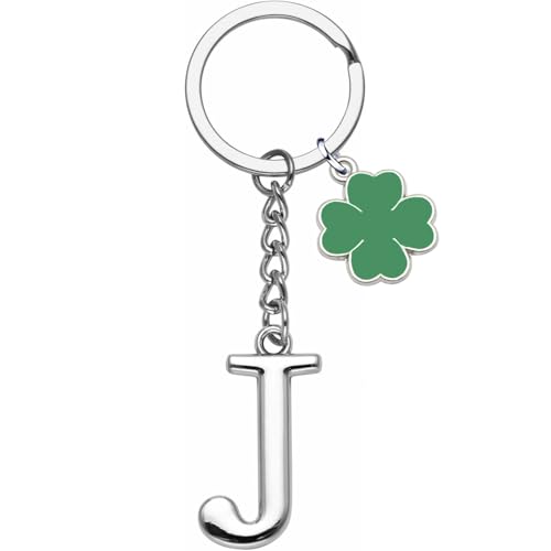 YJYJZX Llavero con letra inicial colgante, plata A Z 26 letra inicial colgante   Regalo mujer hombre cumpleaños, amuleto