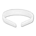 Plastic Headband White Craft - 25mm 1 inch (12) 24003