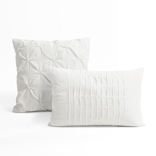 Edredón King Size de poliéster blanco Ravello transpirable con pinzas de diseño 6
