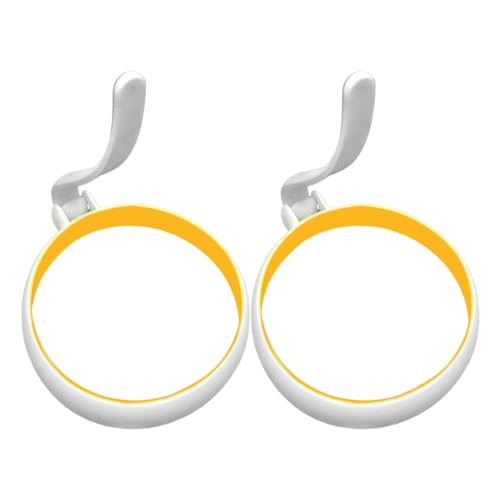 Patifirst Anillo Para Cocinar Huevos - 2 Piezas Aros Para Huevos De Desayuno Molde Para Tortitas,Aro Reutilizable Para Desayuno Hamburguesas Tostadas Barbacoa Casera Sándwich Tortitas Brunch Hornear
