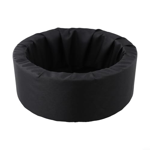 Yhenlovtt Estanque flotante para maceta de jardín de agua de tela no tejida para plantas acuáticas, diseño flotante con retención de suelo, tamaño 18 cm para estanques al aire libre, negro (M)