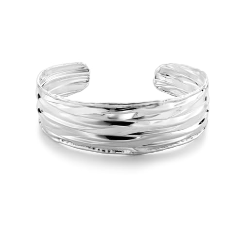 Pulsera de plata de ley 925 maciza que se adapta a cualquier muñeca 1