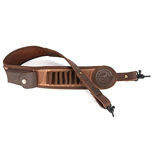 Tourbon Hunting Cartridge Holder Rifle Gun Sling With Swivels #TOP1