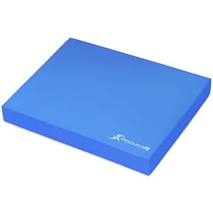 ProsourceFit Exercise Balance Pad – Large Cushioned Non-Slip Foam Mat & Knee Pad for Fitness, Stability Training, Physical Therapy, Yoga 15″x19″, Blue